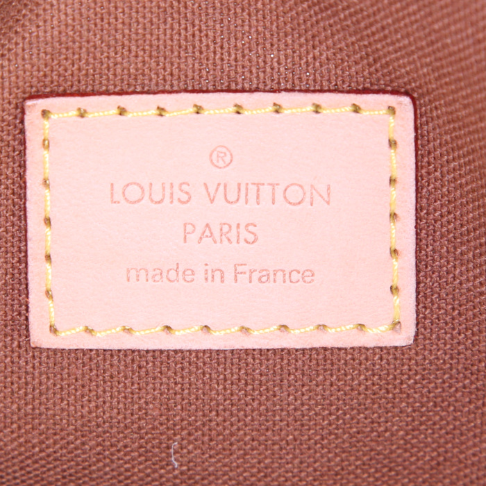 Borsa a tracolla Louis Vuitton Bosphore Messenger in tela monogram cerata marrone e pelle naturale - Detail D3