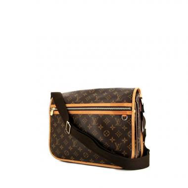 Borsa a tracolla Louis Vuitton Bosphore Messenger in tela monogram cerata marrone e pelle naturale