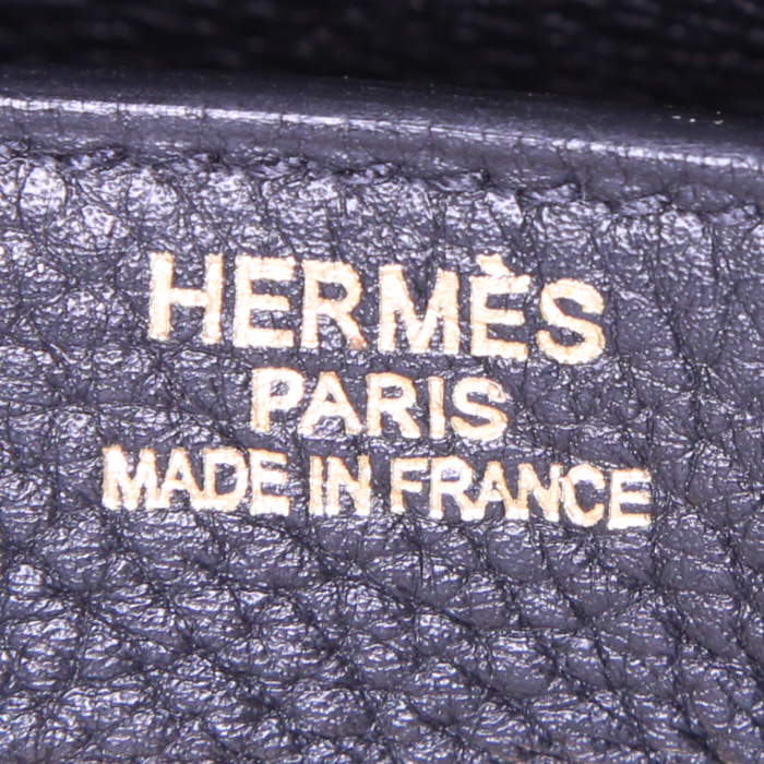 Hermes Birkin 40 cm handbag in black togo leather - Detail D3