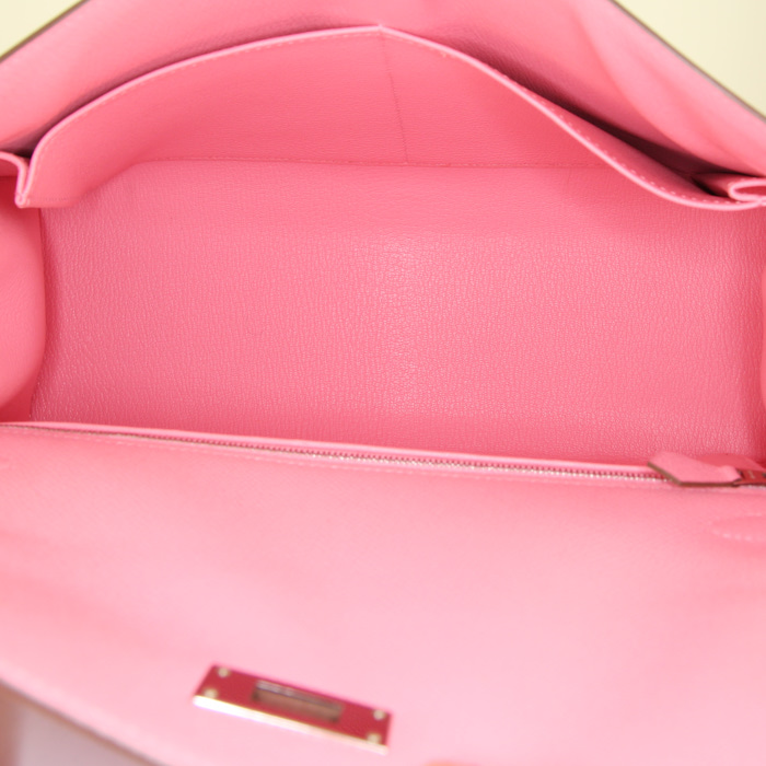 Borsa Hermes Kelly 32 cm in pelle Epsom Rose Confetti - Detail D3