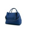 Dior Open Bar shopping bag in blue leather - 00pp thumbnail