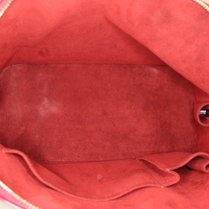 Bolso de mano Louis Vuitton Alma modelo pequeño en cuero Epi rojo - Detail D2