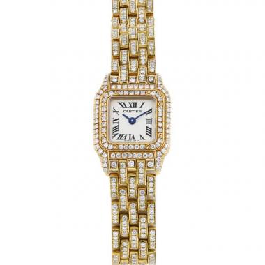 Cartier Panthère Joaillerie watch in yellow gold and diamonds Circa  1990