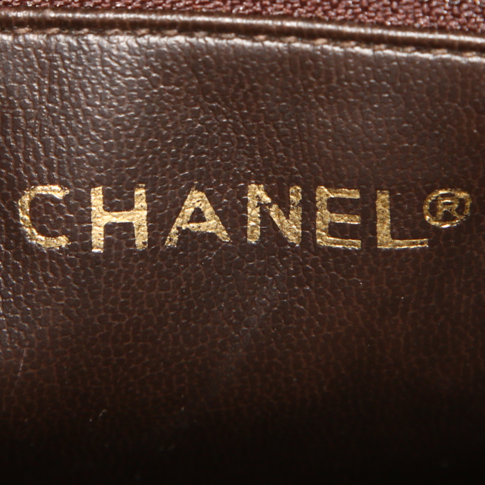 Borsa Chanel Vintage in pelle marrone - Detail D3