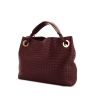 Bottega Veneta shopping bag in burgundy intrecciato leather - 00pp thumbnail