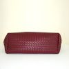 Bottega Veneta shopping bag in burgundy intrecciato leather - Detail D4 thumbnail