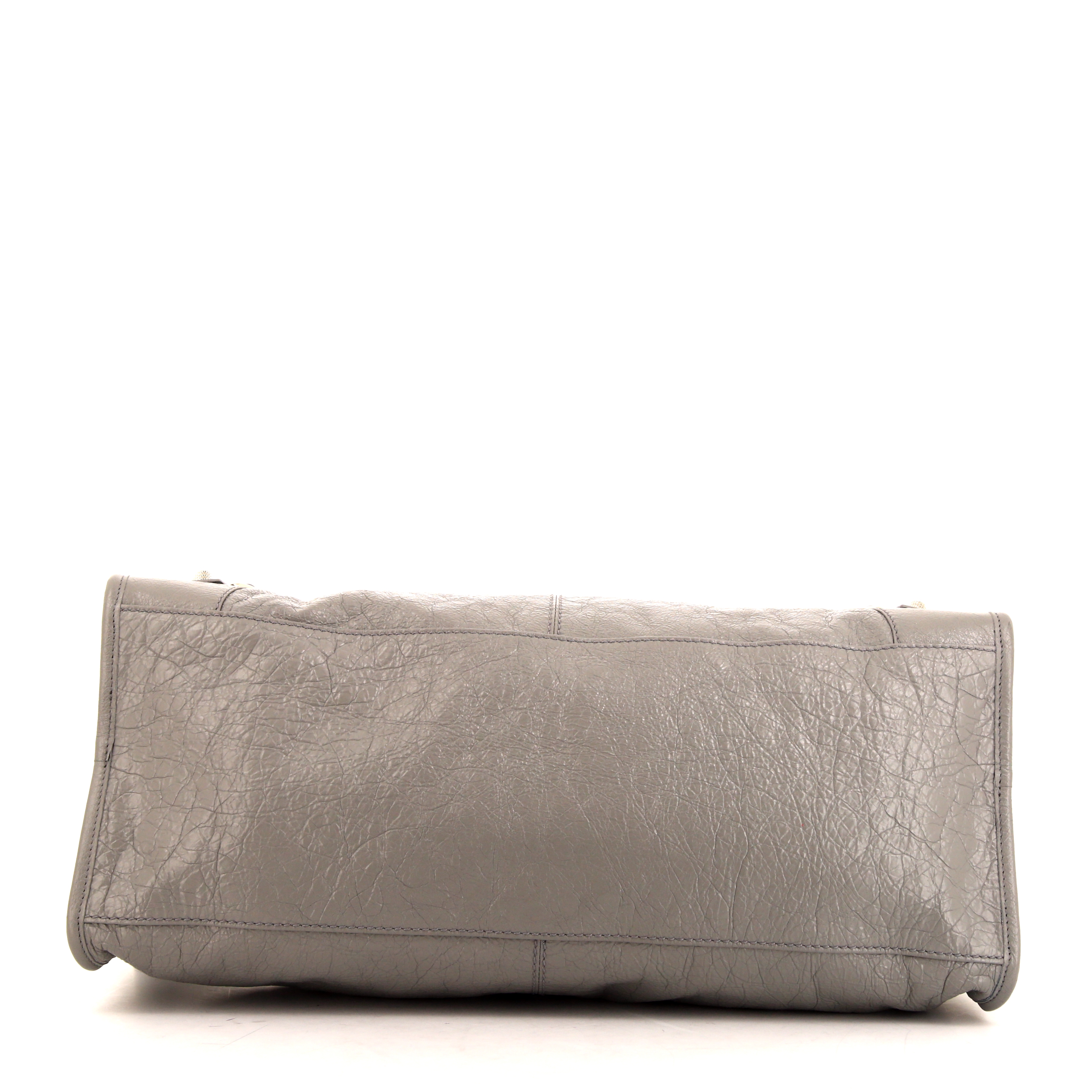 Sac à main Balenciaga Classic City en cuir gris - Detail D5