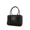 Prada Bauletto handbag in black leather saffiano - 00pp thumbnail