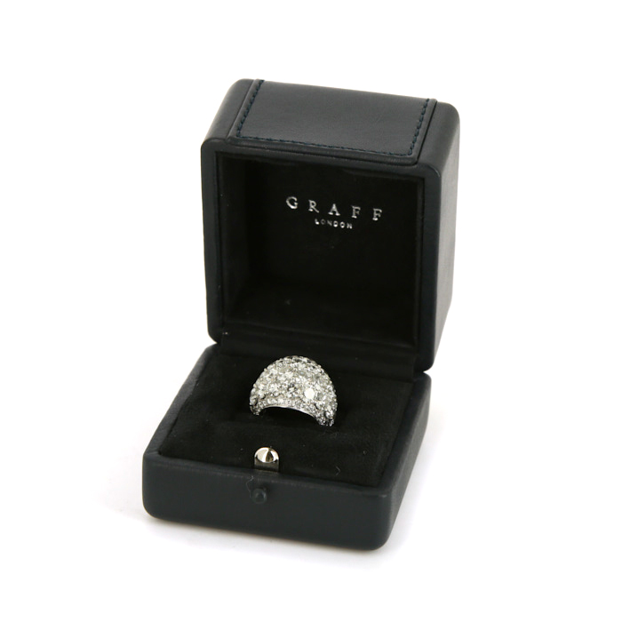 Graff ring in white gold and 16 carats of diamonds - Detail D2