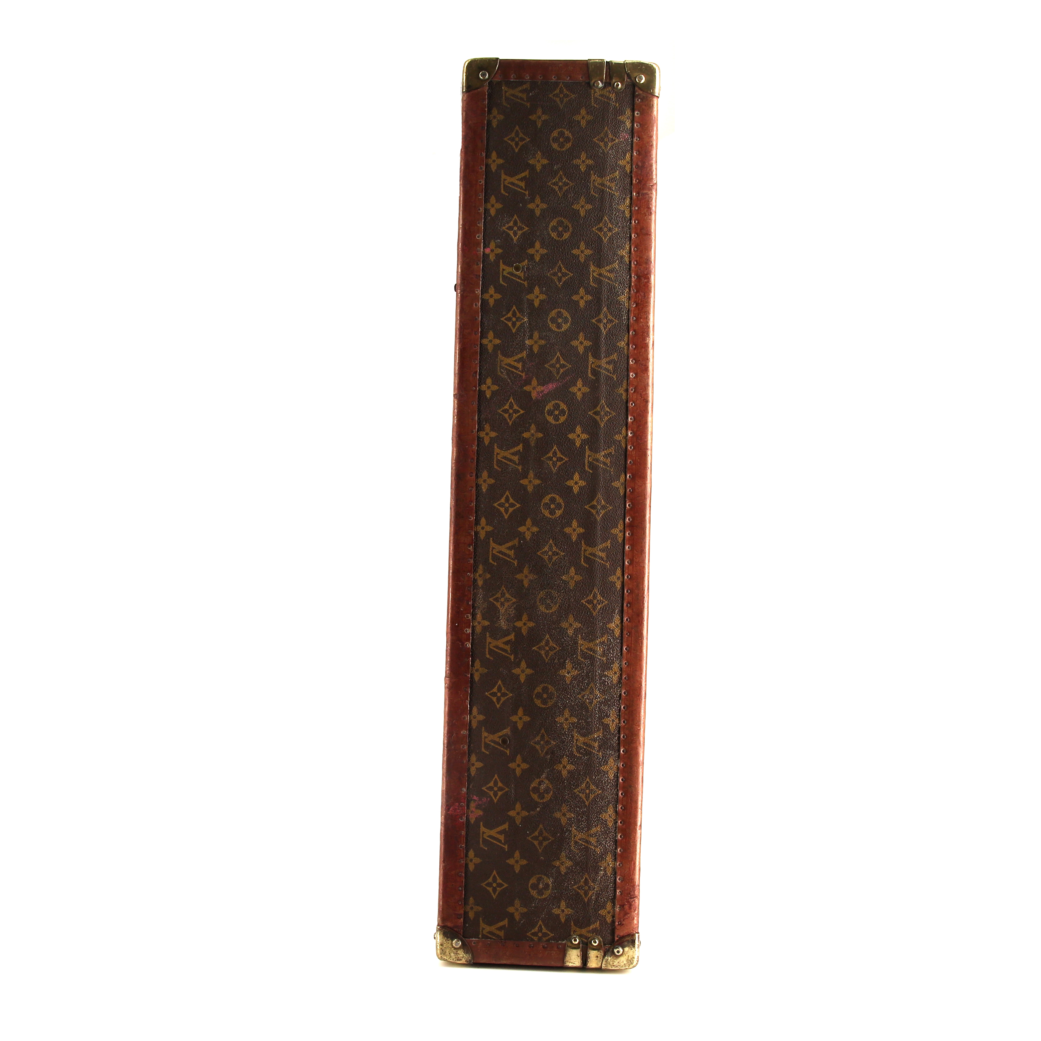Valise Louis Vuitton Bisten 80 cm en toile monogram et cuir naturel - Detail D5