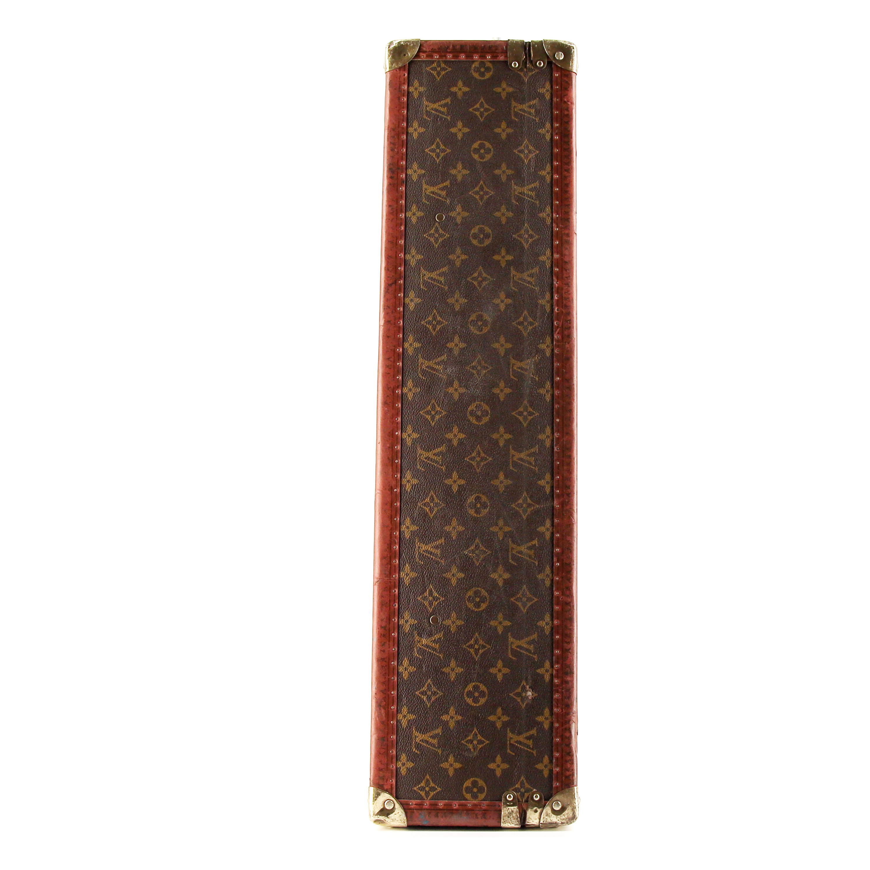 Maleta rígida Louis Vuitton Bisten en lona Monogram y fibra vulcanizada marrón - Detail D5