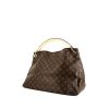 Bolso de mano Louis Vuitton Artsy modelo mediano en lona Monogram revestida marrón y cuero natural - 00pp thumbnail