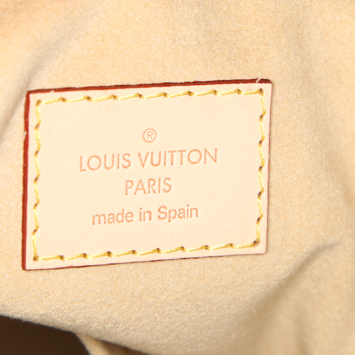 Borsa Louis Vuitton Artsy modello medio in tela monogram cerata marrone e pelle naturale - Detail D3