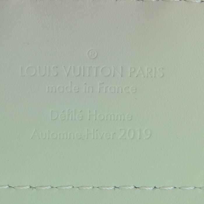 Mochila Louis Vuitton Christopher modelo grande en vinilo degradado transparente y vinilo blanco - Detail D3