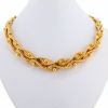 Flexible Vintage 1950's necklace in yellow gold - 360 thumbnail