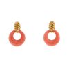 Van Cleef & Arpels 1970's pendants earrings in yellow gold and coral - 00pp thumbnail