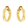 Cartier 1980's hoop earrings in yellow gold - 00pp thumbnail