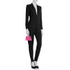 Borsa a tracolla Hermès Kelly 20 cm in pelle Epsom rosa - Detail D1 thumbnail