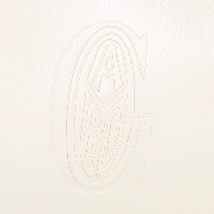 Sac Goyard en toile Goyardine blanche et cuir blanc - Detail D5