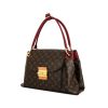 Louis Vuitton Olympe shoulder bag in brown monogram canvas and red leather - 00pp thumbnail