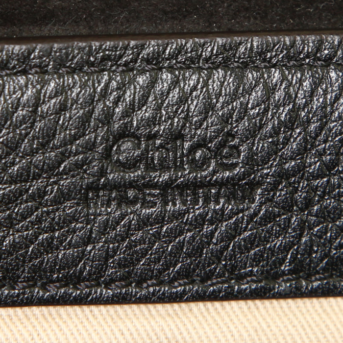 Bolso de mano Chloé Faye Day en cuero negro - Detail D4