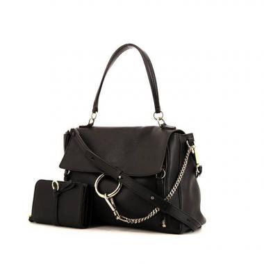 Borsa Chloé Faye Day in pelle nera
