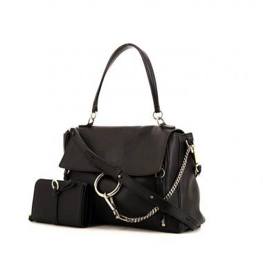 Chloe Faye Day Bag Leather Medium Black 1892631