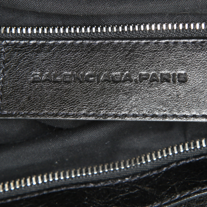 Borsa Balenciaga Work in pelle nera - Detail D3