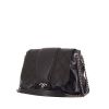 Chanel Petit Shopping shoulder bag in quilted canvas and black leather - 00pp thumbnail