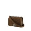 Chanel Boy shoulder bag in brown suede - 00pp thumbnail