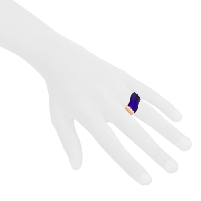 Vhernier Onde ring in pink gold, purple sugilite and rock crystal - Detail D1