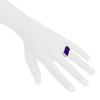 Vhernier Onde ring in pink gold, purple sugilite and rock crystal - Detail D1 thumbnail
