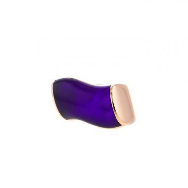 Vhernier Onde ring in pink gold,  sugilite and rock crystal