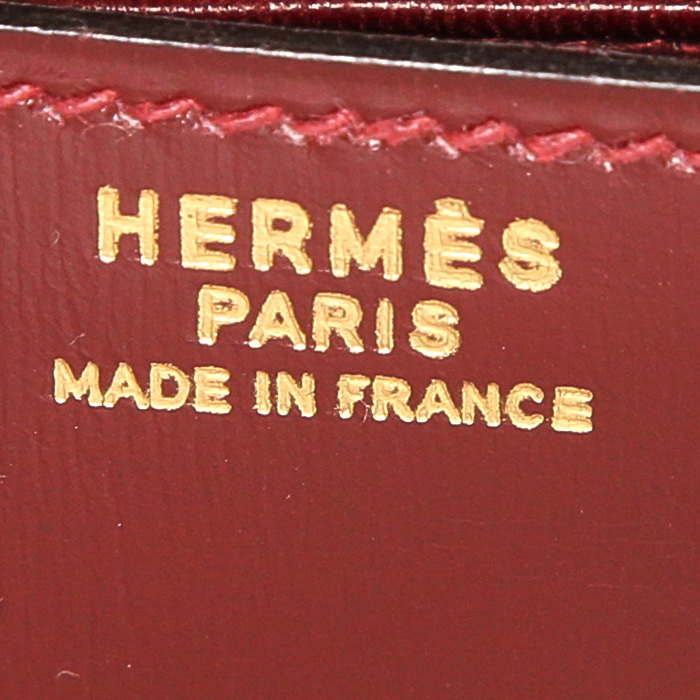 Borsa Hermes Constance in pelle box bordeaux - Detail D3