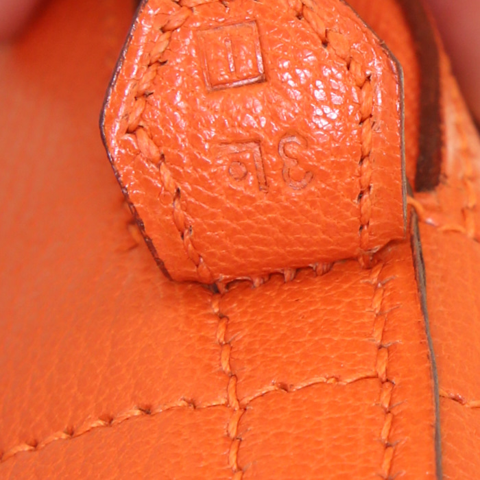 Borsa a tracolla Hermes Bolide modello piccolo in pelle Epsom arancione - Detail D5
