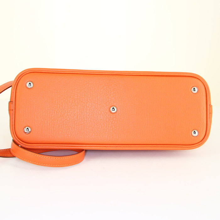 Borsa a tracolla Hermes Bolide modello piccolo in pelle Epsom arancione - Detail D6