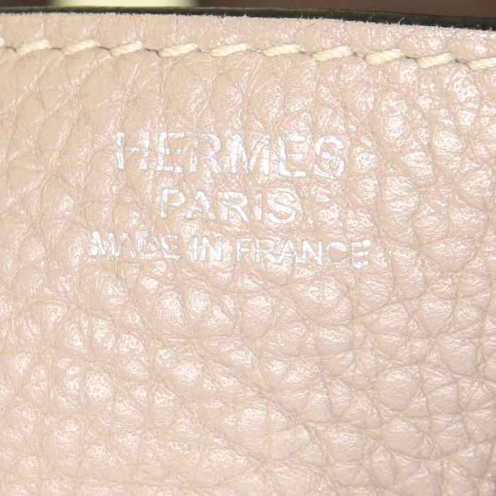 Hermès Lindy 34 cm shoulder bag in etoupe and taupe bicolor togo leather - Detail D3