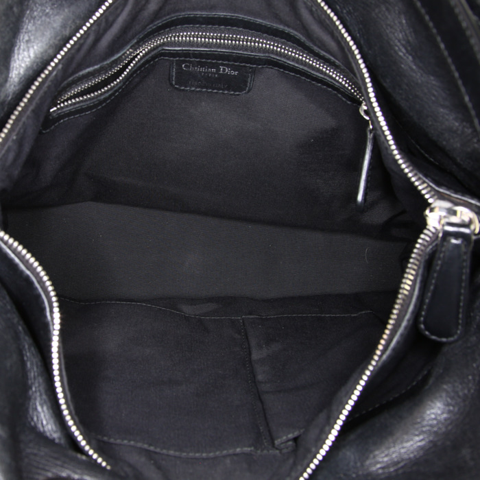 Dior Dior Granville handbag in black leather cannage - Detail D3