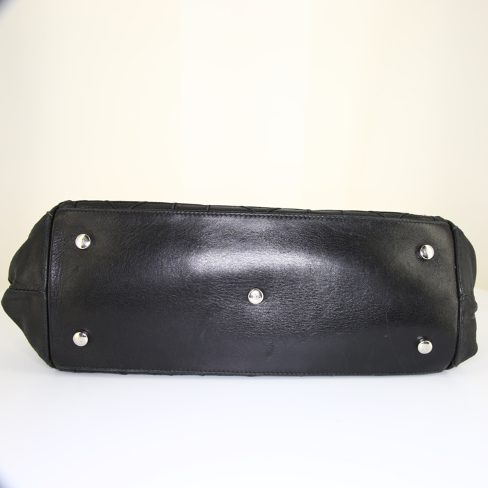 Dior Dior Granville handbag in black leather cannage - Detail D5