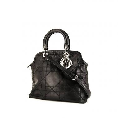 Dior Dior Granville handbag in black leather cannage