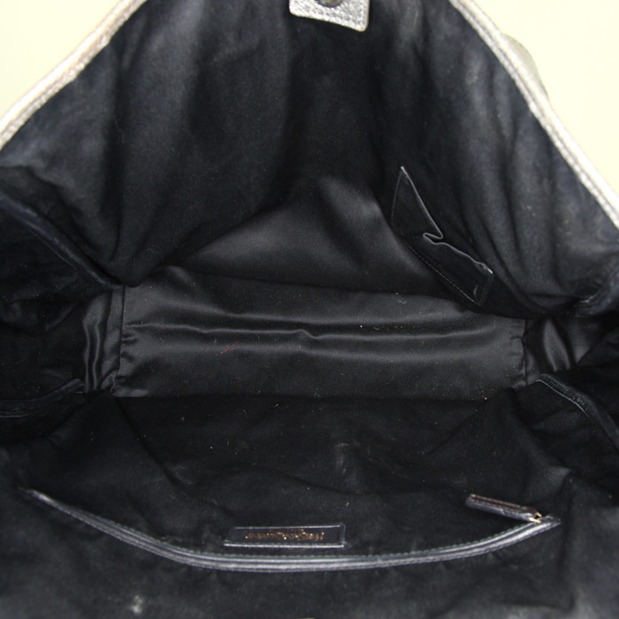 Sac à main Yves Saint Laurent en cuir doré - Detail D2