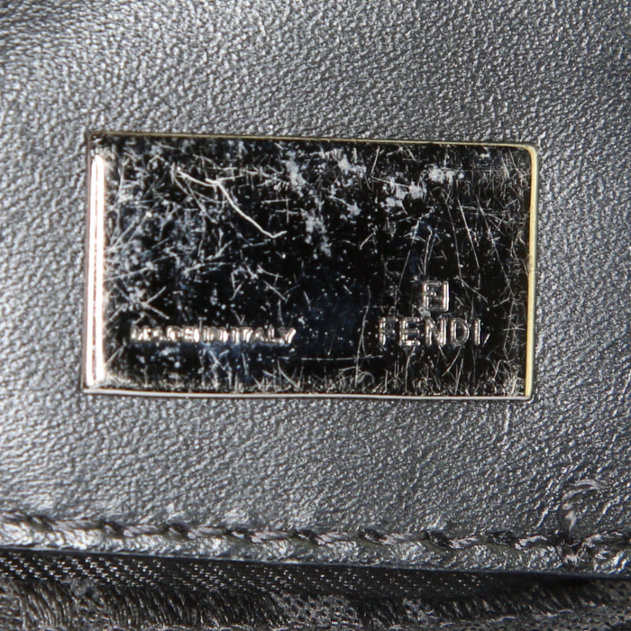 Fendi Big Mama handbag in black monogram canvas and black leather - Detail D3