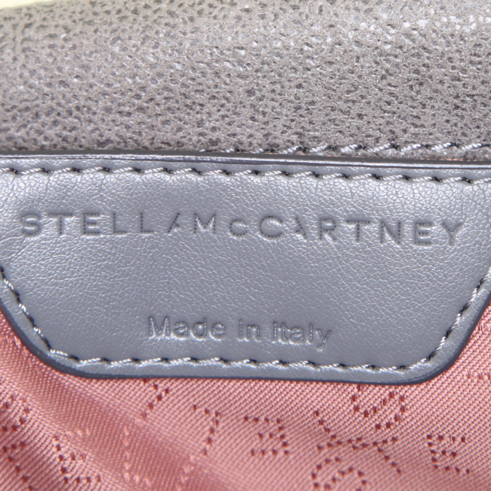 Stella McCartney Falabella Fold Over small model handbag in grey canvas - Detail D4