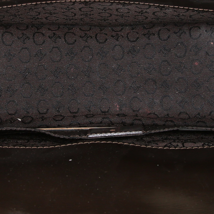 Celine Vintage handbag in brown furr and brown - Detail D2