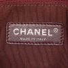 Chanel Mademoiselle shoulder bag in black leather and brown tweed - Detail D4 thumbnail