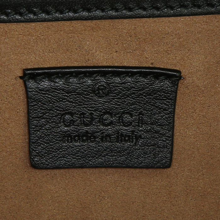 Borsa Gucci Dionysus in tela monogram con motivo e pelle nera - Detail D4
