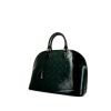 Louis Vuitton Alma medium model handbag in green monogram patent leather - 00pp thumbnail