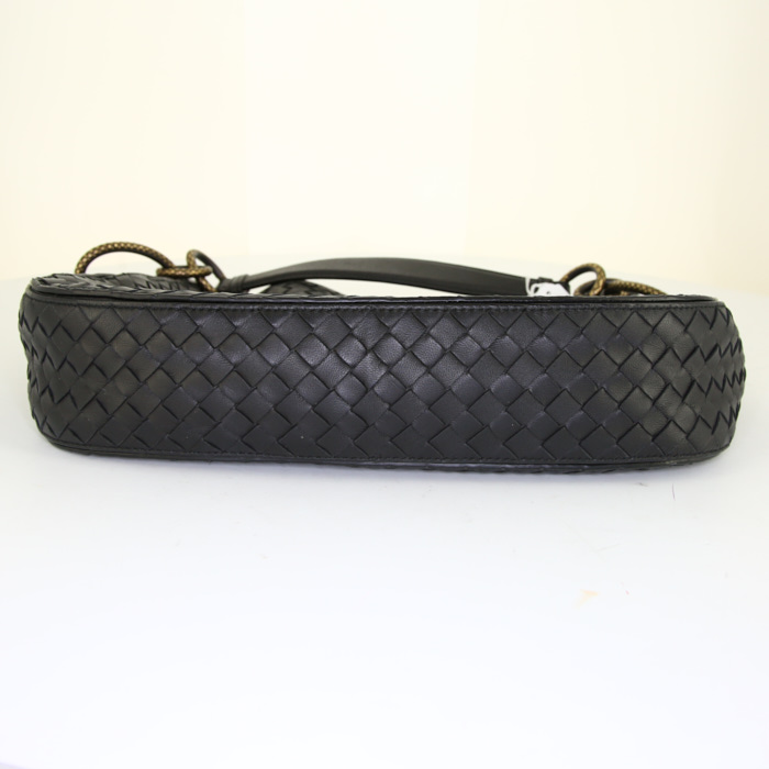 Borsa Bottega Veneta in pelle intrecciata nera - Detail D4