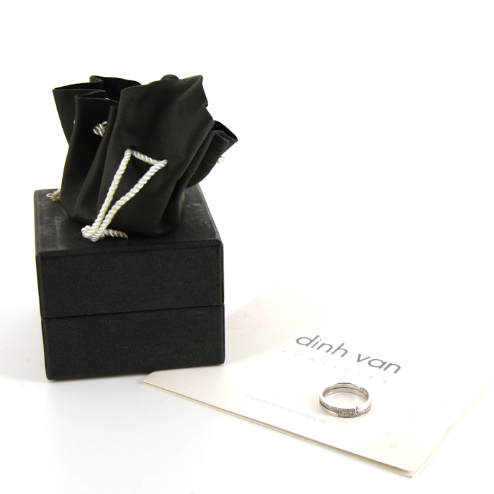 Dinh Van Seventies ring in white gold and diamonds - Detail D2