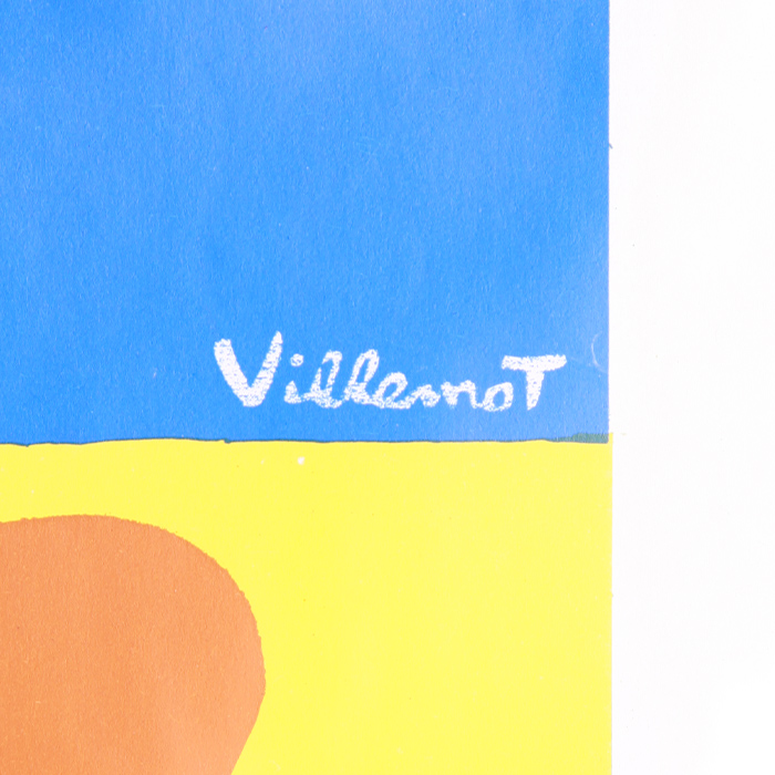 Original Perrier advertising poster, Bernard Villemot, 1978